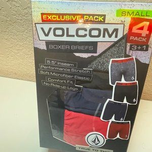 Volcom 4 pack men's boxer brief new in box Size Small